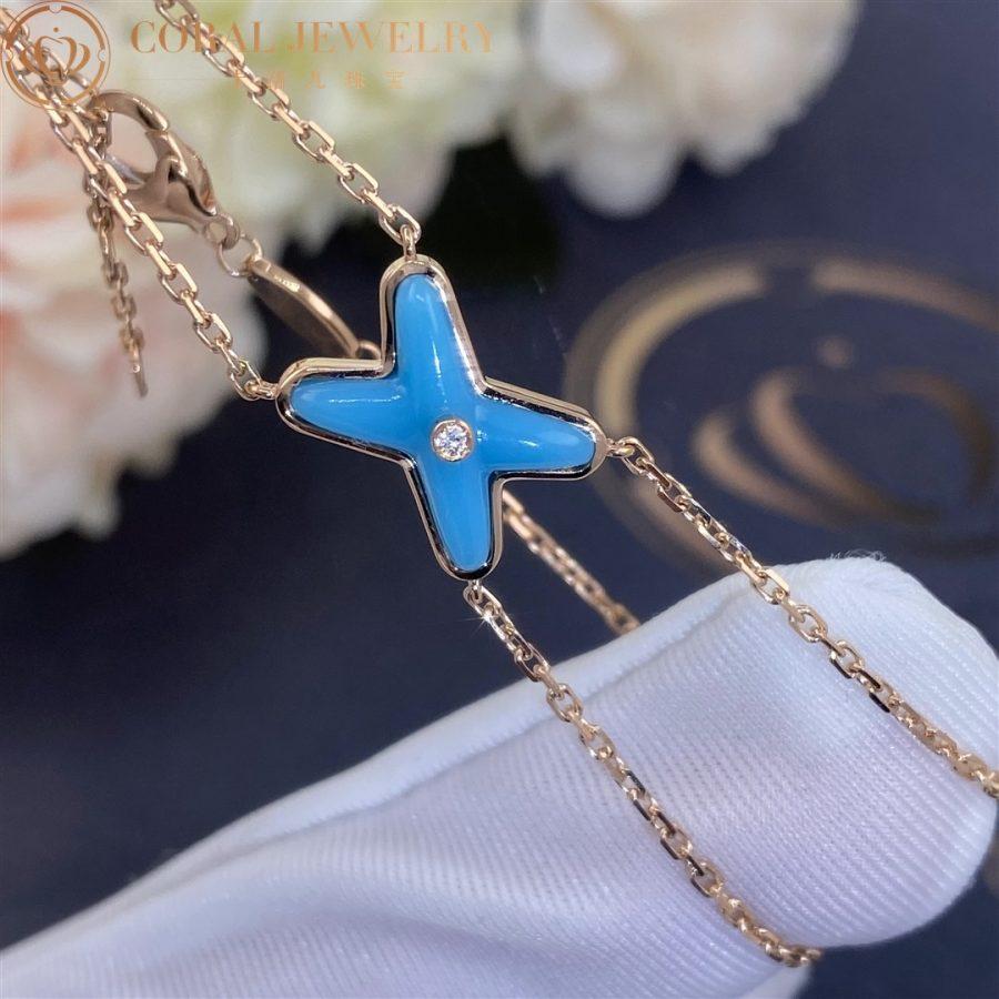 [Rosla]JEUX BRACELET TURQUOISE PINK GOLD 1 DIAMOND