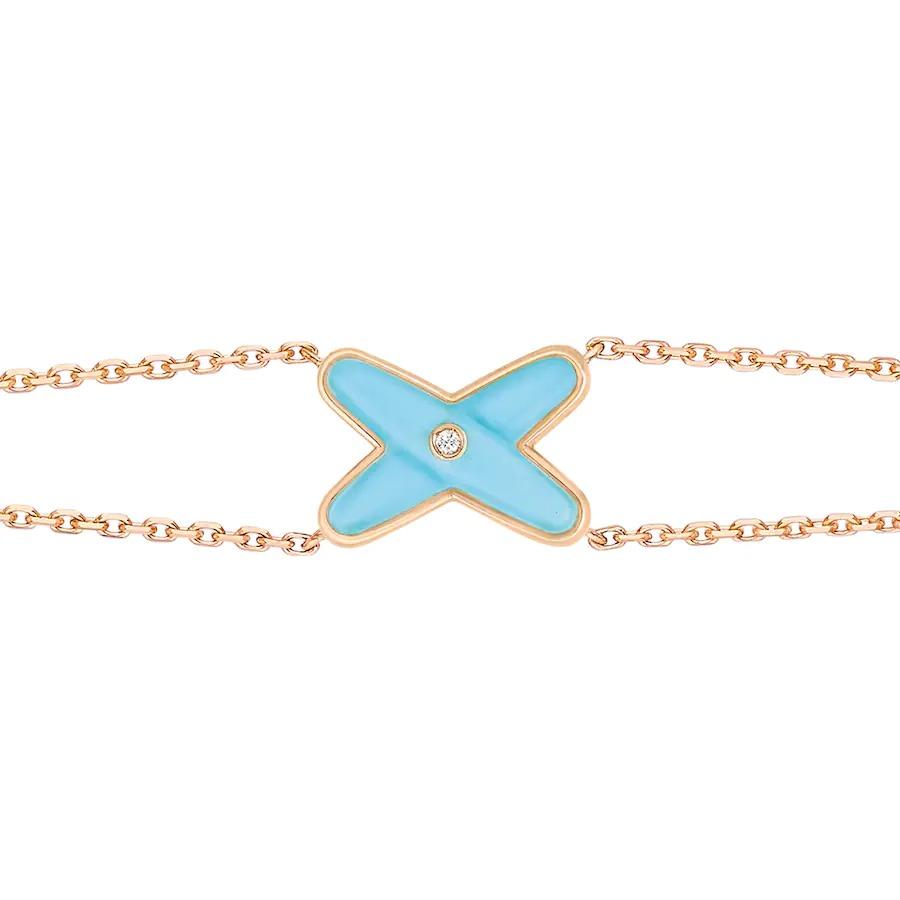 [Rosla]JEUX BRACELET TURQUOISE PINK GOLD 1 DIAMOND