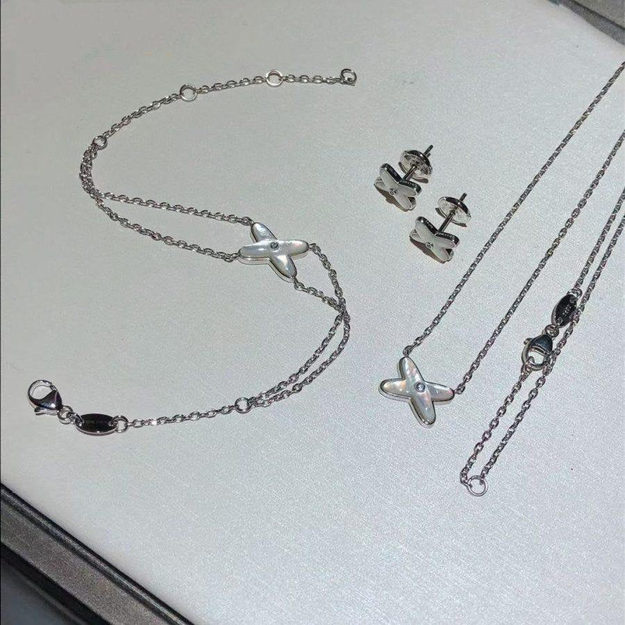 [Rosla]JEUX BRACELET WHITE MOP SILVER 1 DIAMOND