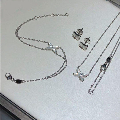 [Rosla]JEUX BRACELET WHITE MOP SILVER 1 DIAMOND