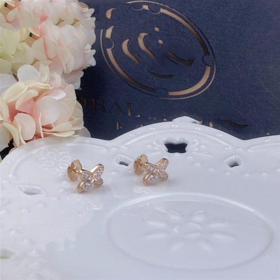 [Rosla]JEUX DE PINK GOLD DIAMOND EARRINGS
