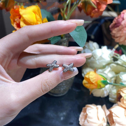 [Rosla]JEUX DE SILVER DIAMOND EARRINGS