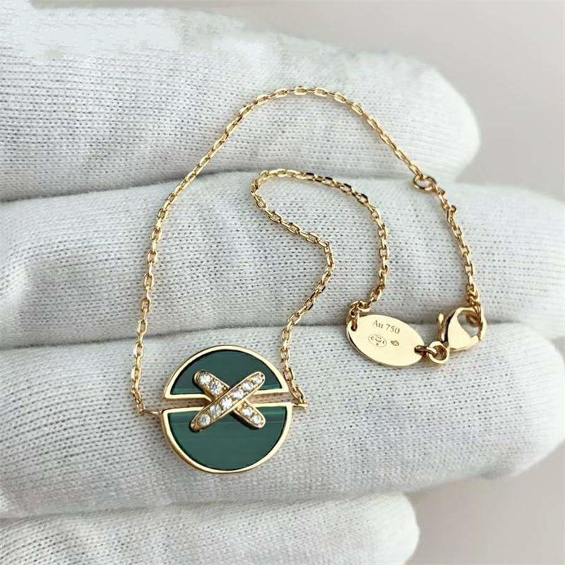 [Rosla]JEUX DE BRACELET MALACHITE PINK GOLD DIAMONDS