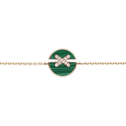 [Rosla]JEUX DE BRACELET MALACHITE PINK GOLD DIAMONDS