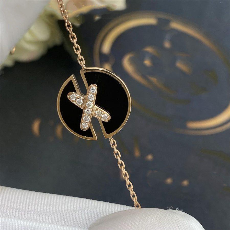 [Rosla]JEUX DE BRACELET ONYX PINK GOLD DIAMOND