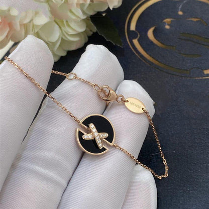[Rosla]JEUX DE BRACELET ONYX PINK GOLD DIAMOND