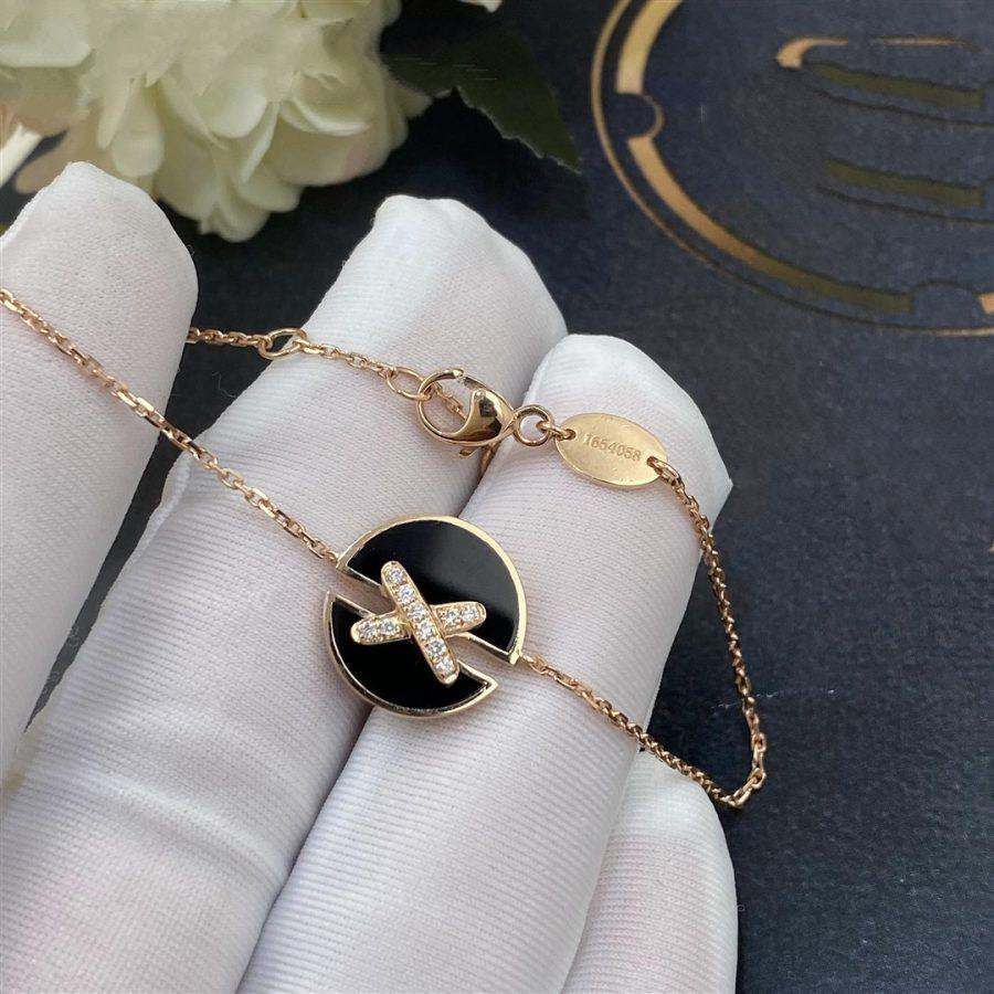 [Rosla]JEUX DE BRACELET ONYX PINK GOLD DIAMOND