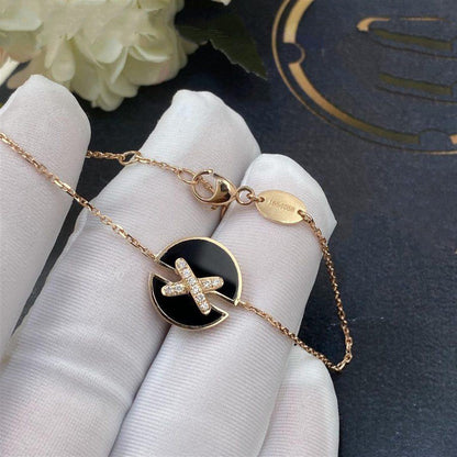 [Rosla]JEUX DE BRACELET ONYX PINK GOLD DIAMOND