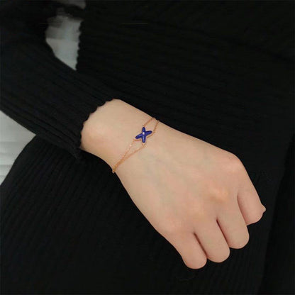 [Rosla]Hollow Design Four-Leaf Clover Flower Shape Ring