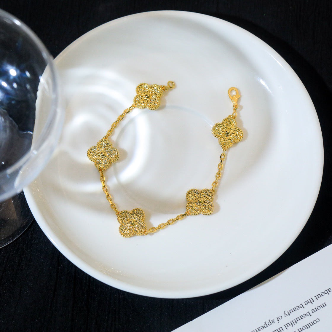 [Rosla]CLOVER 5 MOTIFS BRONZING BRACELET