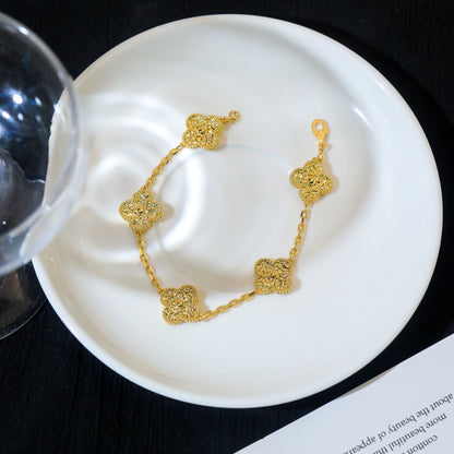 [Rosla]CLOVER 5 MOTIFS BRONZING BRACELET