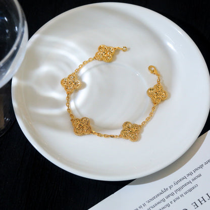 [Rosla]CLOVER 5 MOTIFS BRONZING BRACELET