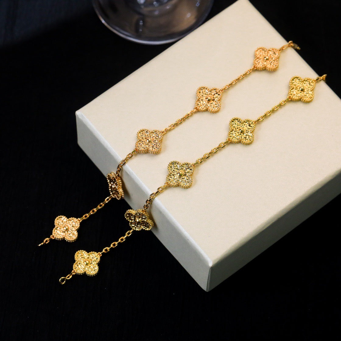 [Rosla]CLOVER 5 MOTIFS BRONZING BRACELET