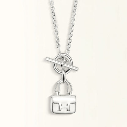 [Rosla]POP H PEDANT SILVER NECKLACE