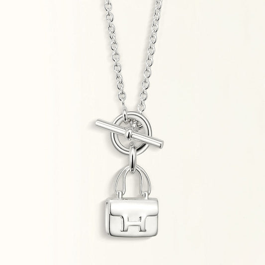 [Rosla]POP H PEDANT SILVER NECKLACE