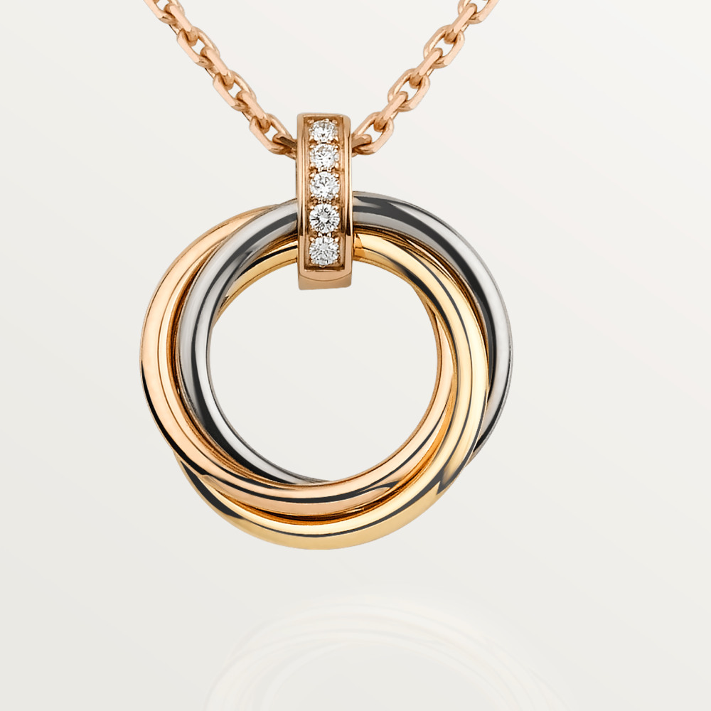 [Rosla]TRINITY NECKLACE GOLD  DIAMONDS