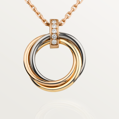 [Rosla]TRINITY NECKLACE GOLD  DIAMONDS