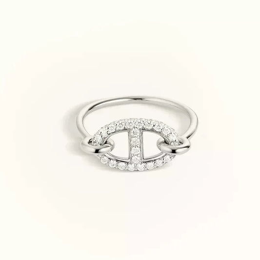 [Rosla]RONDE SMALL SILVER DIAMOND RING