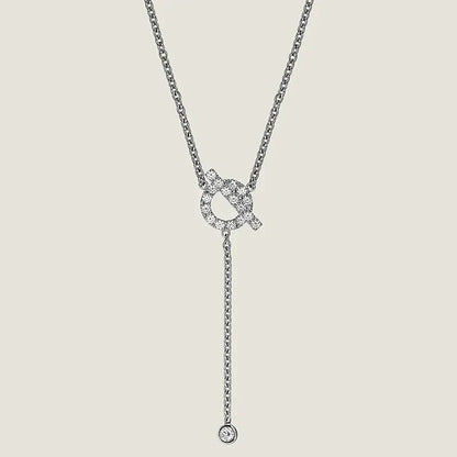 [Rosla]FINESSE SILVER DIAMOND NECKLACE