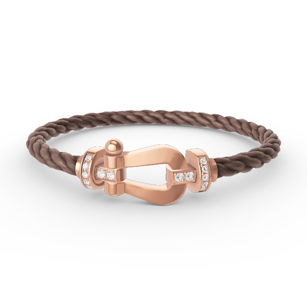 [Rosla]FORCE LARGE HORSESHOE HALF DIAMOND BRACELET ROSE GOLD