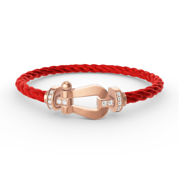 [Rosla]FORCE LARGE HORSESHOE HALF DIAMOND BRACELET ROSE GOLD