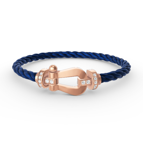 [Rosla]FORCE LARGE HORSESHOE HALF DIAMOND BRACELET ROSE GOLD