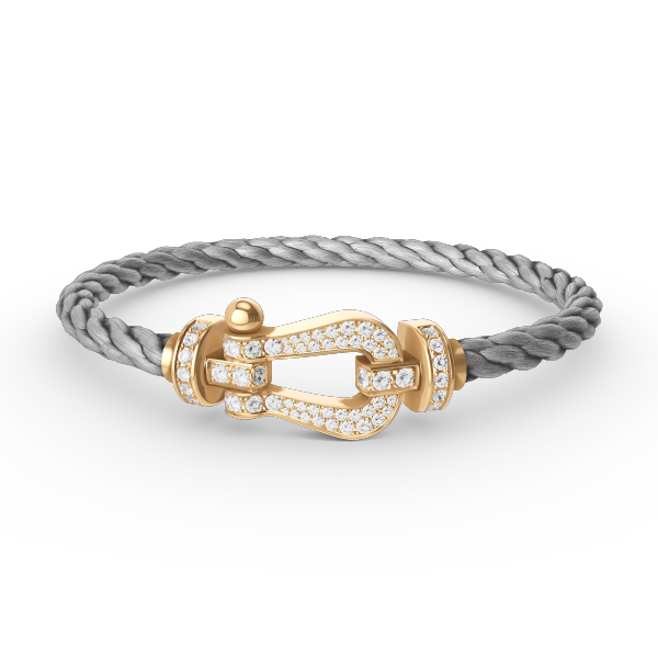 [Rosla]FORCE LARGE HORSESHOE FULL DIAMOND BRACELET GOLD