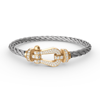 [Rosla]FORCE LARGE HORSESHOE FULL DIAMOND BRACELET GOLD