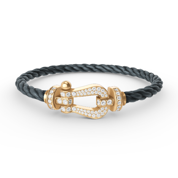 [Rosla]FORCE LARGE HORSESHOE FULL DIAMOND BRACELET GOLD