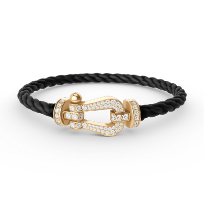 [Rosla]FORCE LARGE HORSESHOE FULL DIAMOND BRACELET GOLD