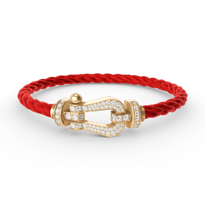 [Rosla]FORCE LARGE HORSESHOE FULL DIAMOND BRACELET GOLD
