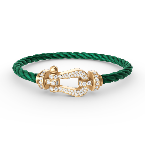 [Rosla]FORCE LARGE HORSESHOE FULL DIAMOND BRACELET GOLD