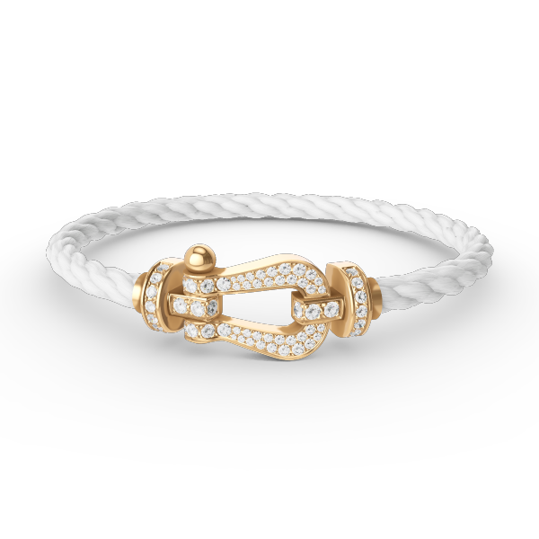 [Rosla]FORCE LARGE HORSESHOE FULL DIAMOND BRACELET GOLD