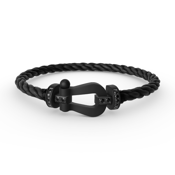[Rosla]FORCE LARGE SERIES HORSESHOE BLACK SAMURAI BRACELET