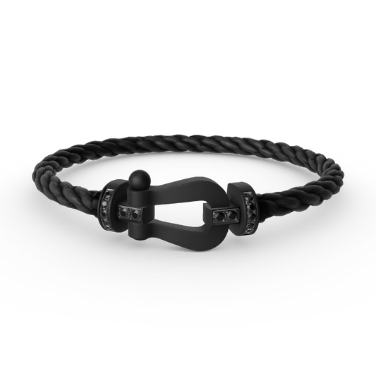 [Rosla]FORCE LARGE SERIES HORSESHOE BLACK SAMURAI BRACELET