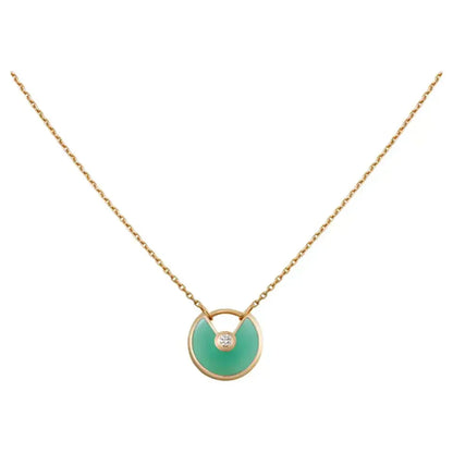 [Rosla]AMULETTE GOLD MALACHITE NECKLACE