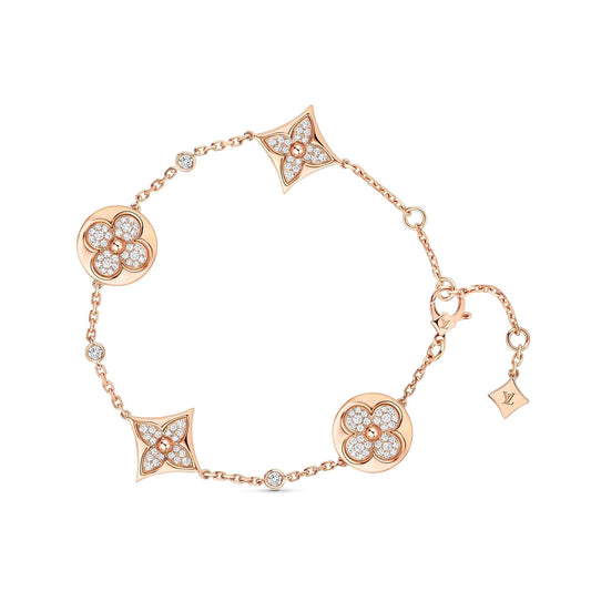 [Rosla]STAR AND SUN 4 MOTIFS GOLD DIAMONDS BRACELET