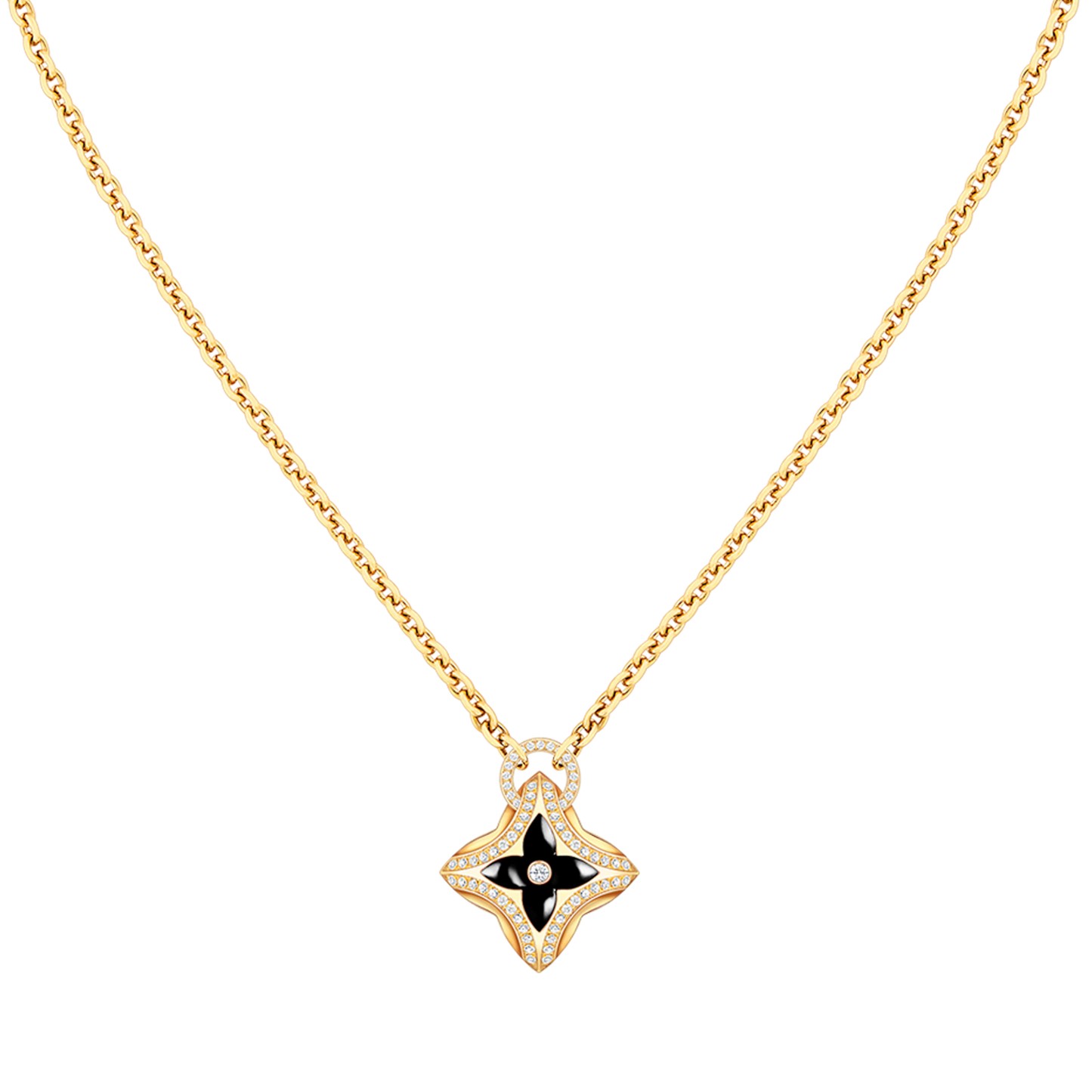 [Rosla]STAR PEDANT PINK GOLD DIAMOND NECKLACE