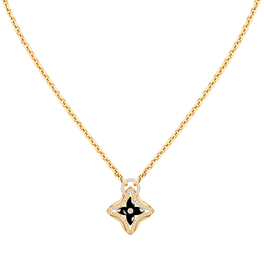 [Rosla]STAR PEDANT PINK GOLD DIAMOND NECKLACE