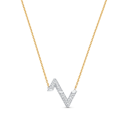 [Rosla]VOLT SILVER DIAMOND PEDANT NECKLACE