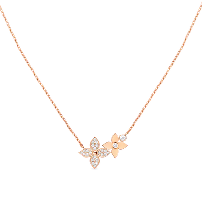 [Rosla]STAR BLOSSOM NECKLACE PINK GOLD DIAMONDS