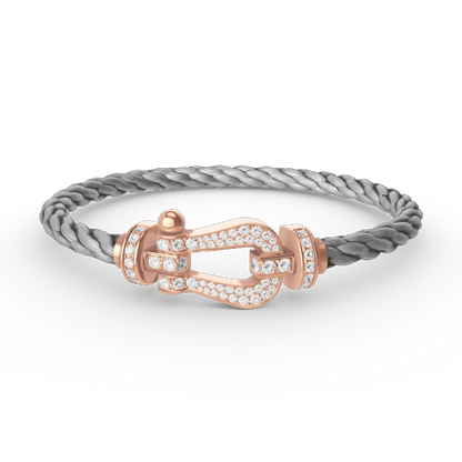 [Rosla]FORCE LARGE HORSESHOE FULL DIAMOND BRACELET ROSE GOLD