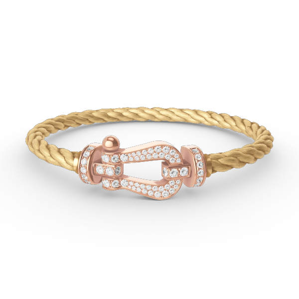 [Rosla]FORCE LARGE HORSESHOE FULL DIAMOND BRACELET ROSE GOLD