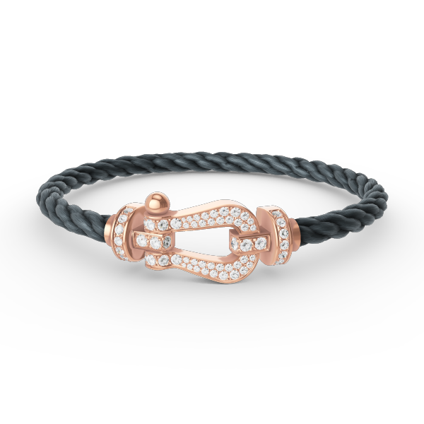[Rosla]FORCE LARGE HORSESHOE FULL DIAMOND BRACELET ROSE GOLD