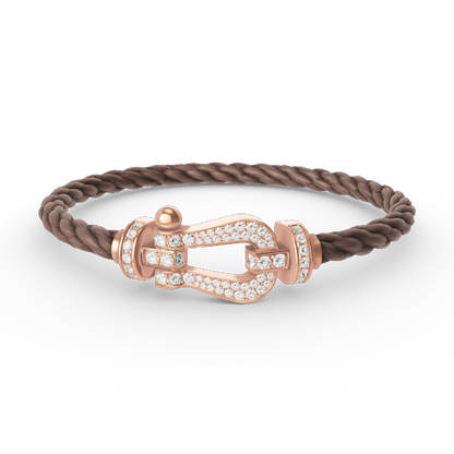 [Rosla]FORCE LARGE HORSESHOE FULL DIAMOND BRACELET ROSE GOLD