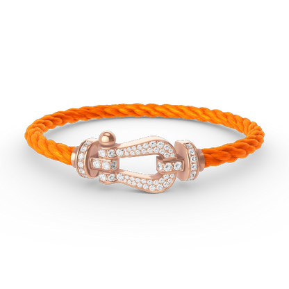 [Rosla]FORCE LARGE HORSESHOE FULL DIAMOND BRACELET ROSE GOLD