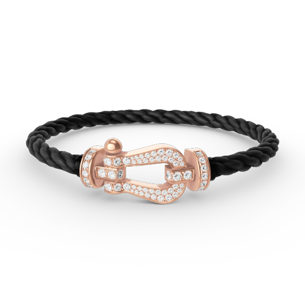 [Rosla]FORCE LARGE HORSESHOE FULL DIAMOND BRACELET ROSE GOLD