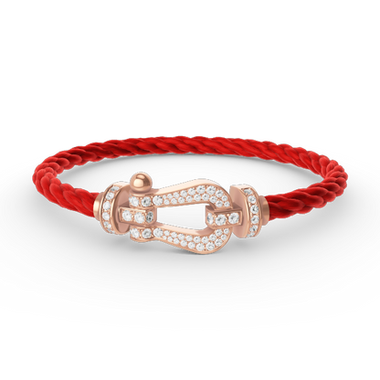 [Rosla]FORCE LARGE HORSESHOE FULL DIAMOND BRACELET ROSE GOLD