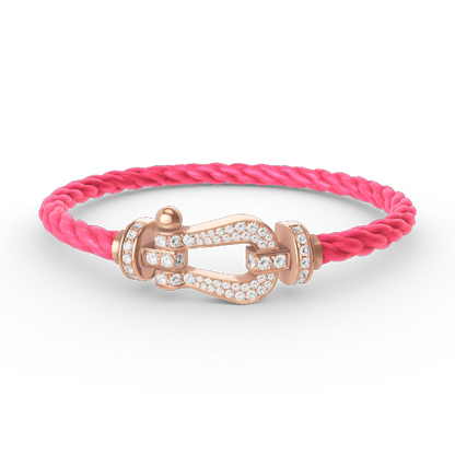[Rosla]FORCE LARGE HORSESHOE FULL DIAMOND BRACELET ROSE GOLD