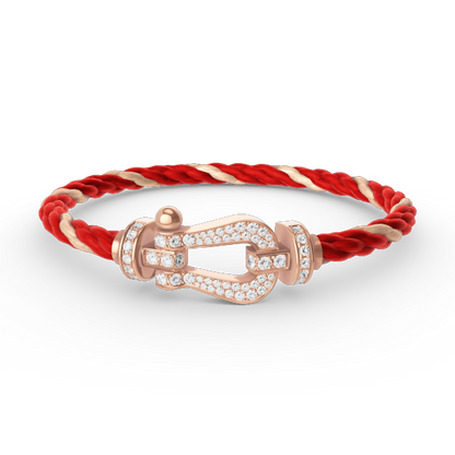 [Rosla]FORCE LARGE HORSESHOE FULL DIAMOND BRACELET ROSE GOLD